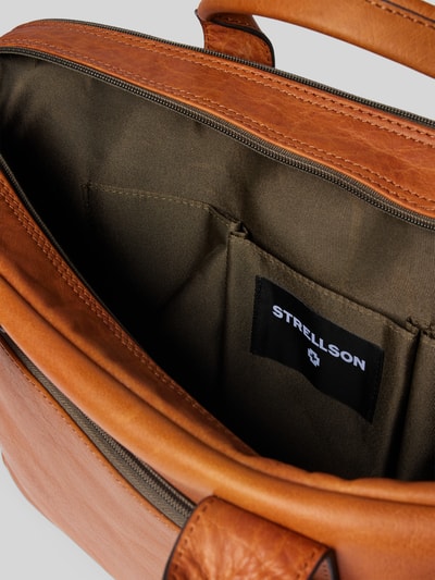 Strellson Torba na laptop z mieszanki skóry z uchwytami model ‘HYDE PARK’ Koniakowy 5