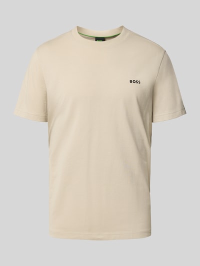BOSS Green Regular Fit T-Shirt aus Baumwoll-Mix Beige 2