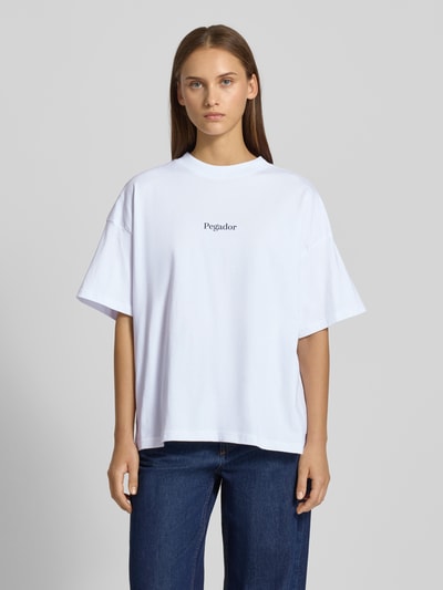 Pegador Oversized T-shirt met logoprint, model 'Azana' Wit - 4