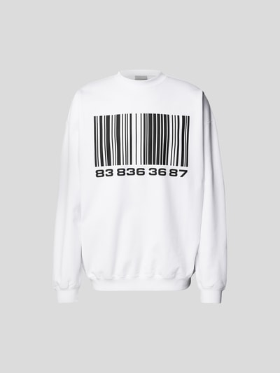 VTMNTS Oversized Sweatshirt mit Motiv-Print Weiß 2