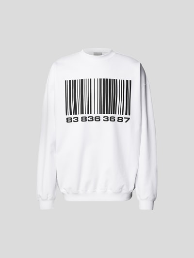 VTMNTS Oversized Sweatshirt mit Motiv-Print Weiss 2