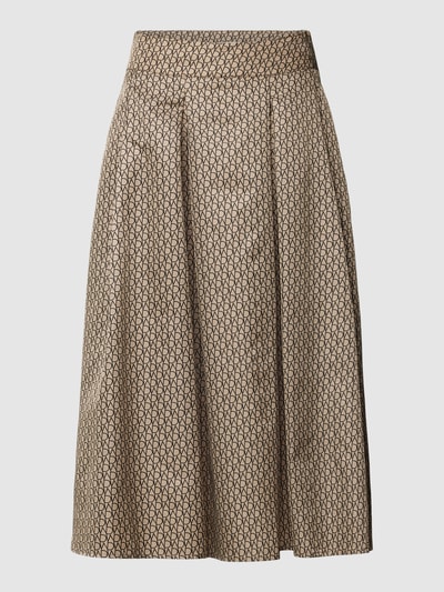 Copenhagen Muse Midirok met all-over print, model 'SIM' Hazelnoot - 2