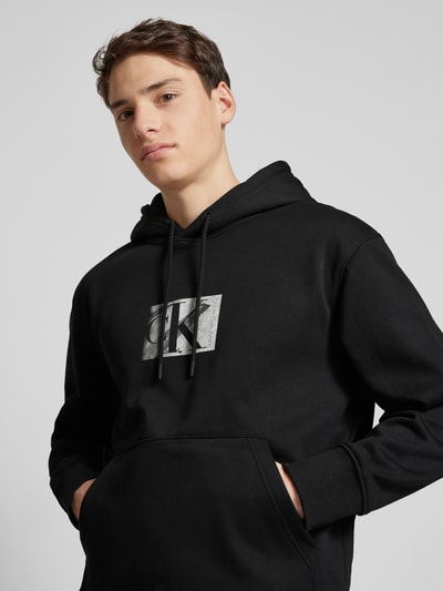 Calvin Klein Jeans Hoodie mit Label-Print Black 3