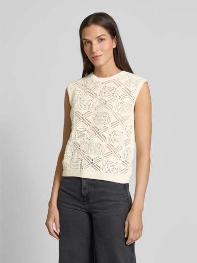 Jake*s Casual Regular Fit Stricktop mit Crochet Offwhite 4
