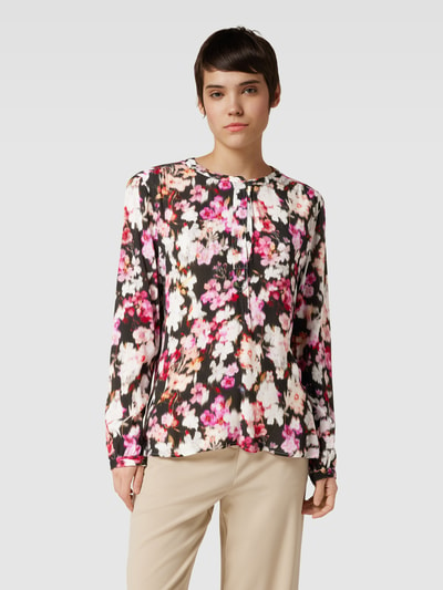 Christian Berg Woman Blouseshirt van viscose met bloemenmotief Zwart - 4