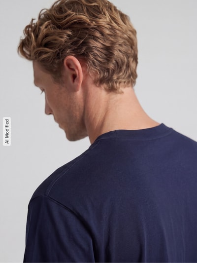 MCNEAL Regular Fit T-Shirt aus reiner Baumwolle Dunkelblau 3