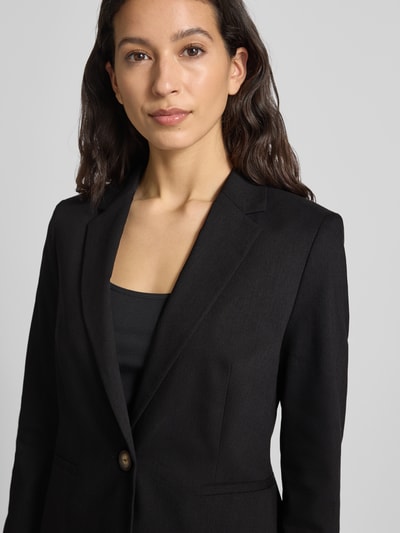 Christian Berg Woman Selection Regular Fit Blazer aus  Baumwoll-Mix mit Leinen-Anteil Black 3