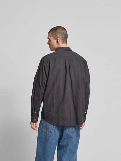 Wood Wood Relaxed Fit Freizeithemd mit Brusttasche Mittelgrau 5