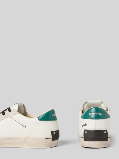 Crime London Sneakers met motiefprints, model 'DISTRESSED' Wit - 2