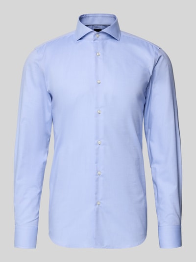BOSS Slim fit zakelijk overhemd van puur katoen, model 'HANK' Bleu - 2