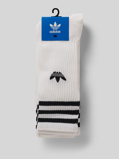 adidas Originals Skarpety z wyhaftowanym logo w zestawie 3 szt. model ‘Crew’ Biały 3