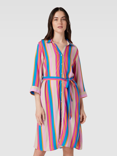 b.young Hemdblusenkleid aus Viskose Modell 'Joella' Pink 4