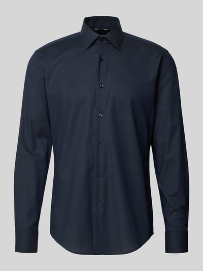 BOSS Regular fit vrijetijdsoverhemd van katoenmix, model 'JOE' Marineblauw - 2