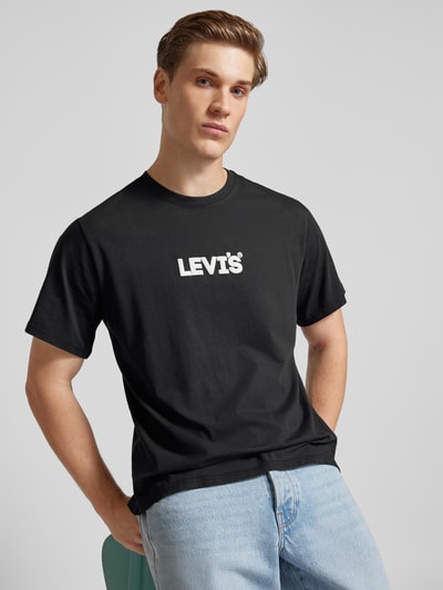 Levi's® T-shirt met labelprint Zwart - 3