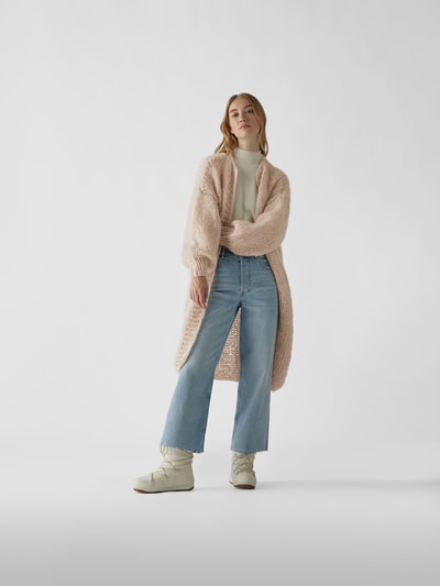 Maiami Longcardigan mit Taillengürtel Beige meliert 1