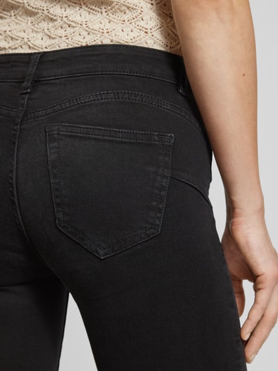 Mango Skinny Fit Jeans im 5-Pocket-Design Modell 'PUSHUP' Black 3
