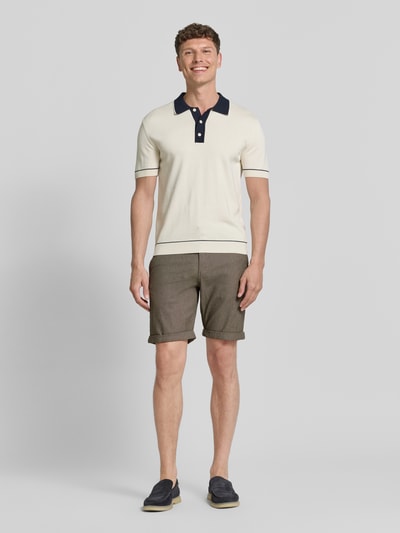 Selected Homme Slim Fit Chinoshorts aus Baumwoll-Mix Modell 'LUTON' Mittelbraun 1