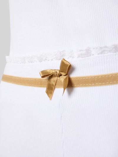 LOUIS & LOUISA Regular fit pyjama met sierstrik, model 'Engelchen' Wit - 2