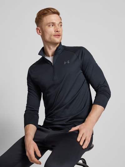 Under Armour Shirt met lange mouwen van viscose met schipperskraag Zwart - 3