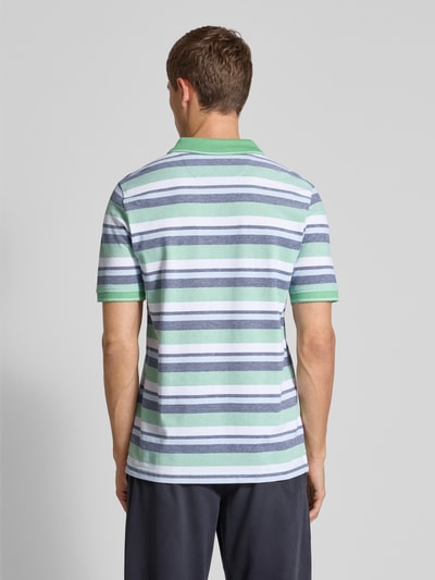 Fynch-Hatton Regular Fit Poloshirt mit Label-Stitching Hellgruen 5