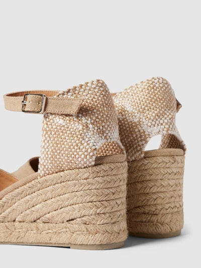 Castañer Wedges met doornsluiting, model 'CAROL' Zand - 3