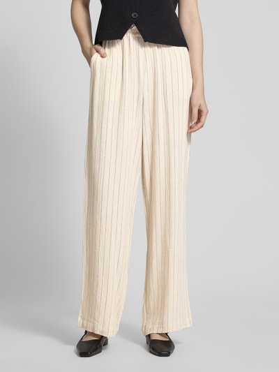 Soyaconcept Straight Leg Hose aus Viskose-Leinen-Mix Modell 'POULA' Sand 4