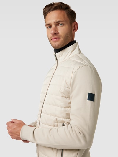 bugatti Sweatjacke mit Stehkragen Beige 3