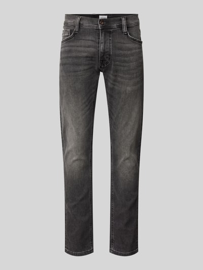 Mustang Slim fit jeans met labeldetails Zwart - 2