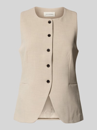 MSCH Copenhagen Gilet met ronde hals, model 'Mirabelle Michelle' Beige - 2