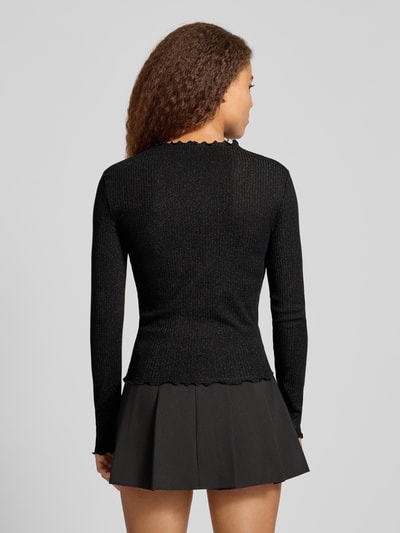 Only Slim Fit Langarmshirt aus Baumwoll-Mix Modell 'EMMA' Black 5