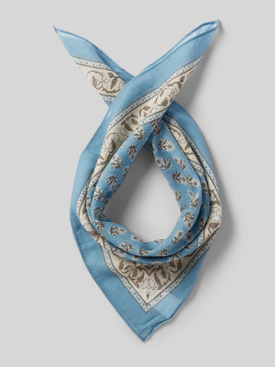 Jake*s Casual Bandana aus reiner Baumwolle Bleu Melange 1