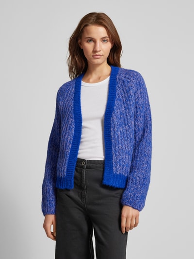 Lanius Cardigan mit gerippten Abschlüssen Royal Melange 4