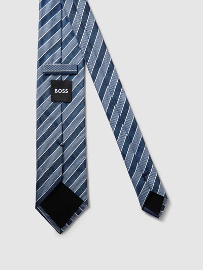 BOSS Slim Fit Stropdas met all-over motief Bleu - 3