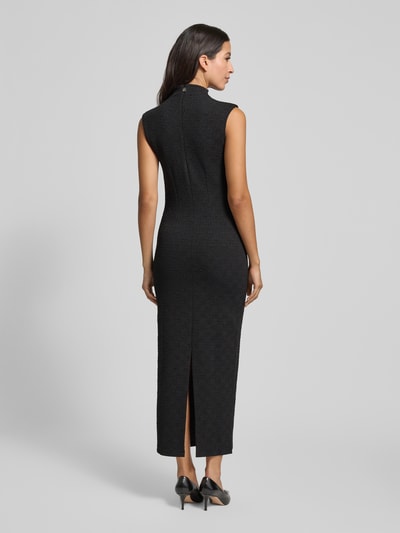 HUGO Figurbetontes Midikleid mit Schimmernd-Optik Modell 'NAIRED' Black 5