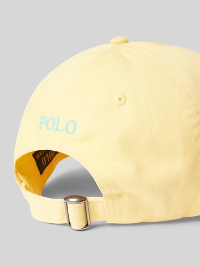 Polo Ralph Lauren Basecap mit Logo-Stitching Hellgelb 3