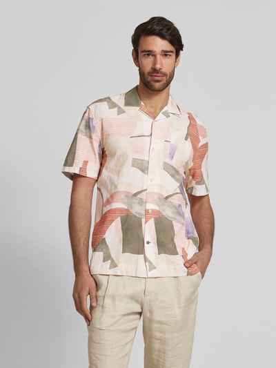 Colours & Sons Regular Fit Freizeithemd mit Reverskragen Apricot 4