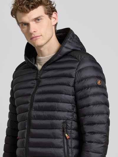 SAVE THE DUCK Kurtka pikowana z zamkiem błyskawicznym dwustronnym model ‘JELEP’ Czarny 3