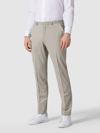 HUGO Regular fit pantalon met stretch, model 'Simmons' Lichtgrijs - 4