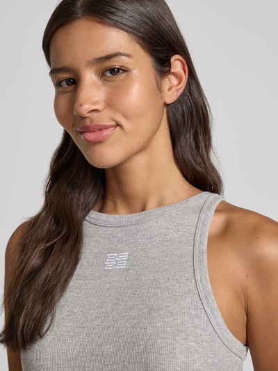 Gestuz Tanktop met labelstitching, model 'drew' Lichtgrijs - 3