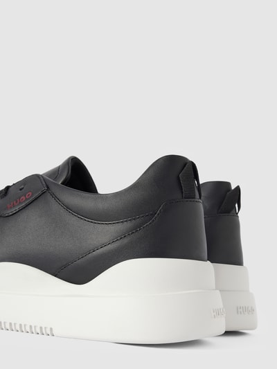 HUGO Sneakers van leer met labeldetails, model 'Blake' Zwart - 2