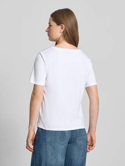 monari T-shirt met statementprint en met siersteentjes Ecru - 5