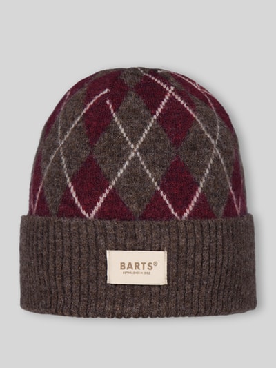 Barts Mütze mit Label-Patch Modell 'SEUMAR' Mittelbraun 1