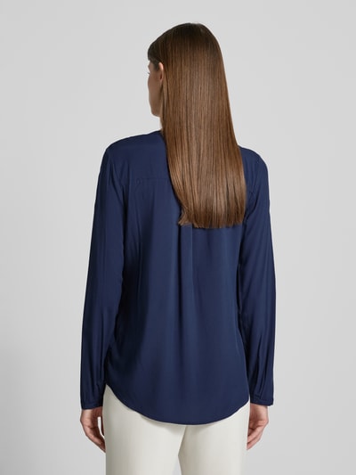 Christian Berg Woman Blusenshirt aus Viskose mit V-Ausschnitt Dunkelblau 5