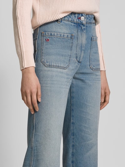 Victoria Beckham Jeans mit Label-Stitching Hellblau 3