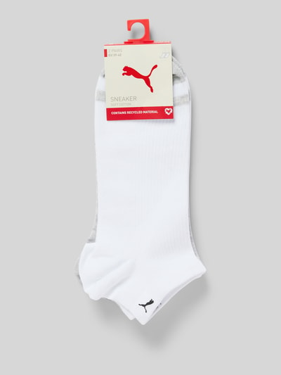 Puma Sneakersocken mit Logo-Print im 2er-Pack Modell 'HERITAGE' Weiss 3