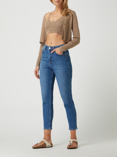 NA-KD Straight Fit High Waist Jeans aus Baumwolle Jeansblau 1