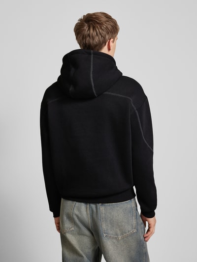 REVIEW Oversized hoodie van katoenmix  Zwart - 5