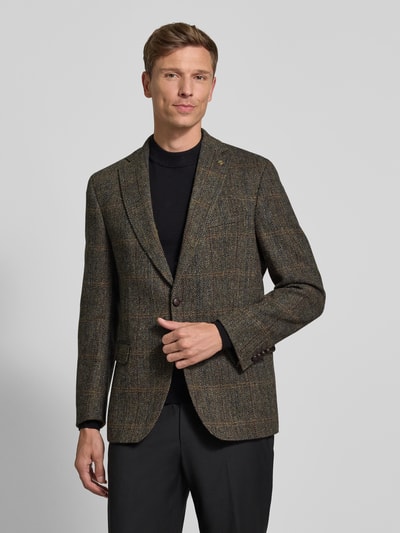 Carl Gross Sakko Harris-Tweed aus Schurwolle Modell 'Theo' Dunkelgruen 4