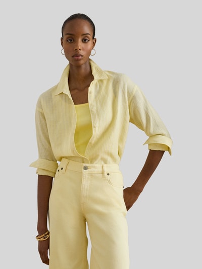 Lauren Ralph Lauren Regular Fit Leinenbluse  Hellgelb 4