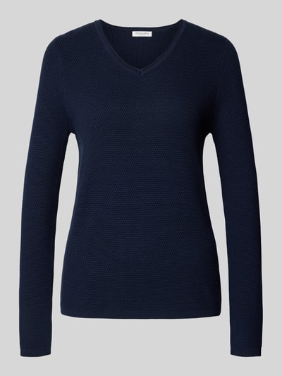 Christian Berg Woman Gebreide pullover met V-hals Donkerblauw - 2